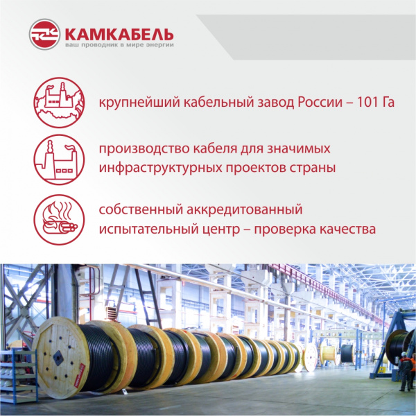 Кабель ВВГнг(А)-LS 5х6ок(N,PE)-0,66 Камский кабель ТУ 16.К180-038-2012